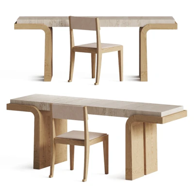 Le Cann Thalie Desk and Poly Chair — download