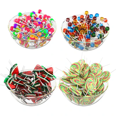 Glass bowl with lollipops — Ver 1