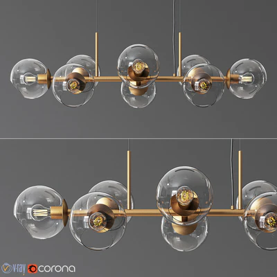 8 Light Staggered Glass Chandelier — Descargar