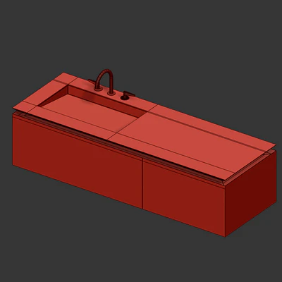 bathroom cabinet with sink Evoline Totem — Ver 2