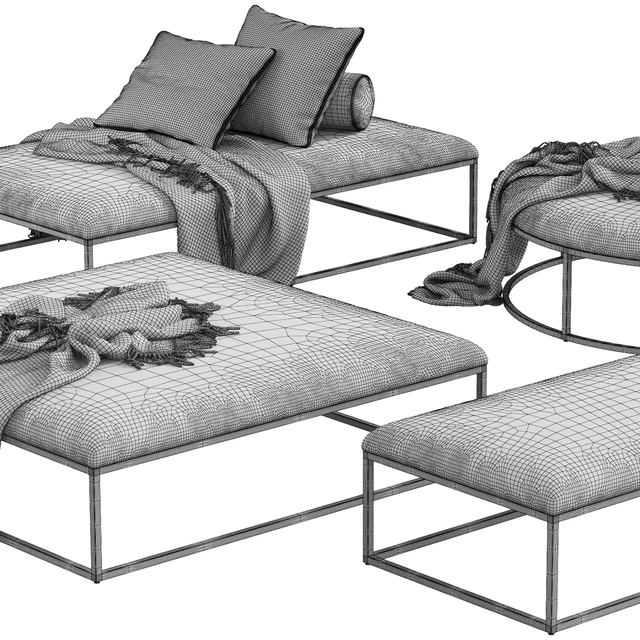 Restoration Hardware / Nicholas Fabric Coffee Ottoman — Скачать