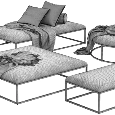 Restoration Hardware / Nicholas Fabric Coffee Ottoman — Вид 3