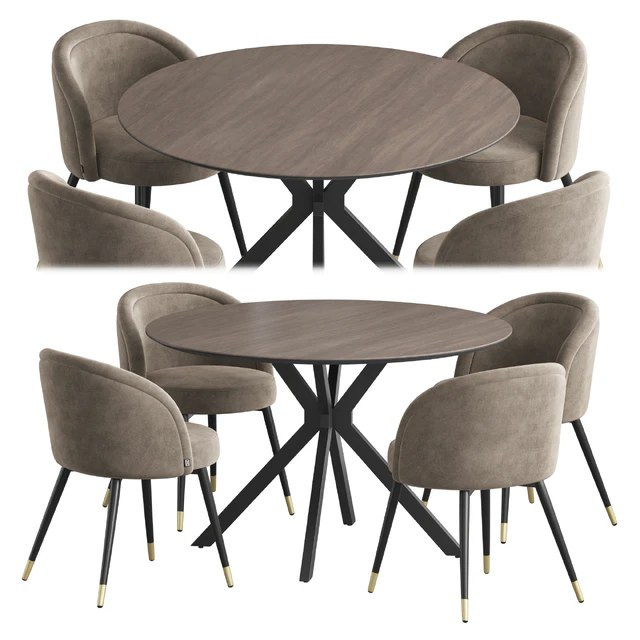 Ralf table Chloe chair dining set — Descargar