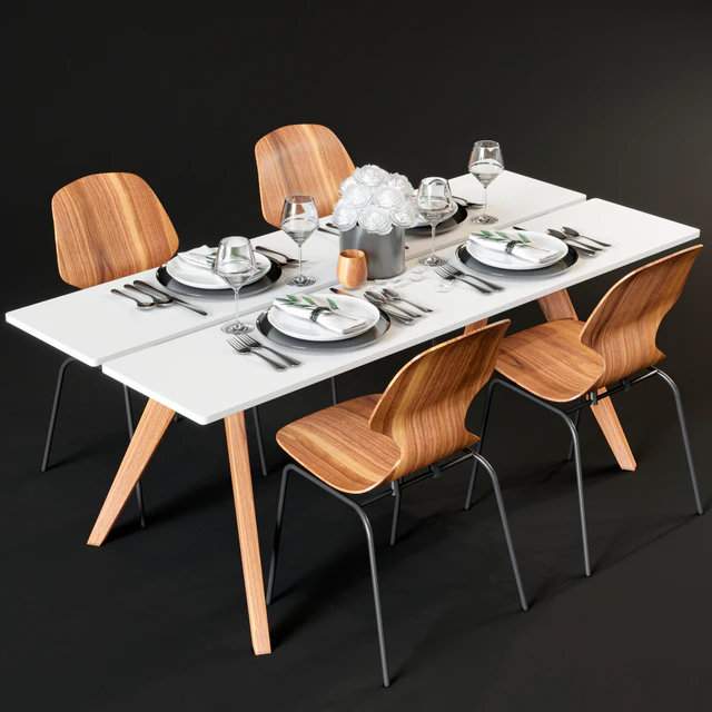 Dining table and chairs BoConcept Adelaide and Florence — Descargar