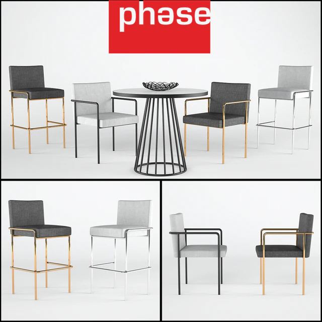 Trolley bar stool &amp; Side Chair — Descargar