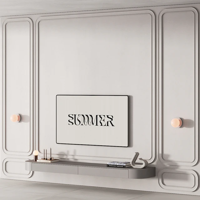 227 tv wall kit 09 modern classic molding 01 — Скачать