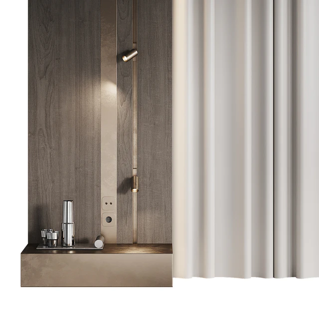 Headboard with wall moldings — Download