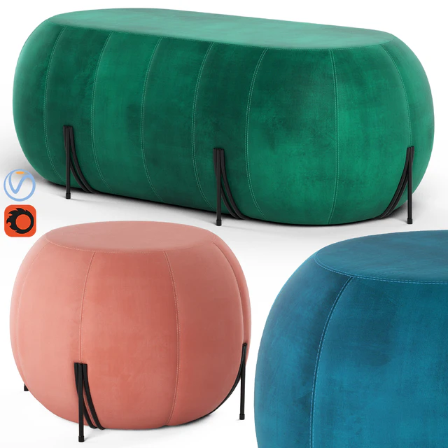 Loftdesigne poufs 10861 and 10868 — Descargar