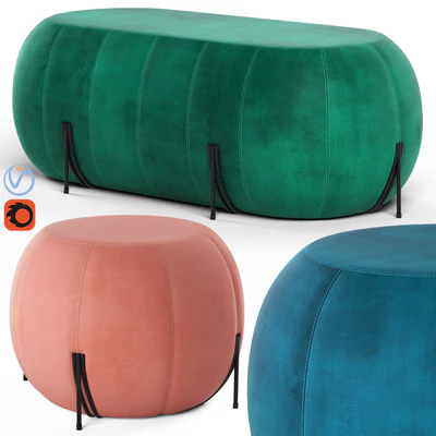 Loftdesigne poufs 10861 and 10868 — Ver 1
