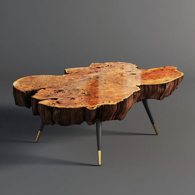 Wood slab coffee table — Descargar