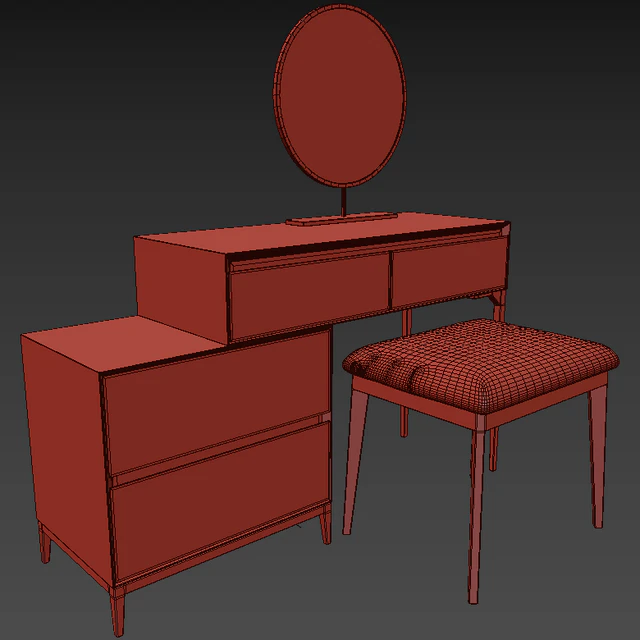 Dressing table HOMARY Gray Makeup Vanity Set — Descargar