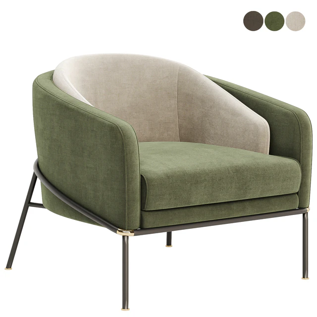 Fil Noir armchair by Minotti — Скачать