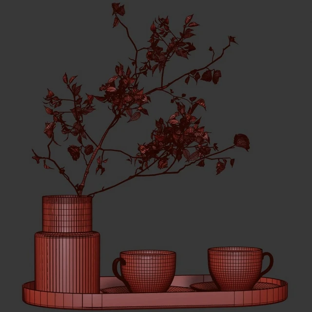 Two cups of cappuccino on a tray — Descargar