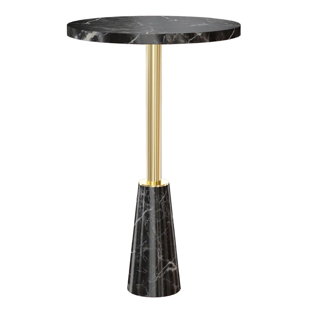 Leni Black Marble Drink Table (Crate and Barrel) — Descargar