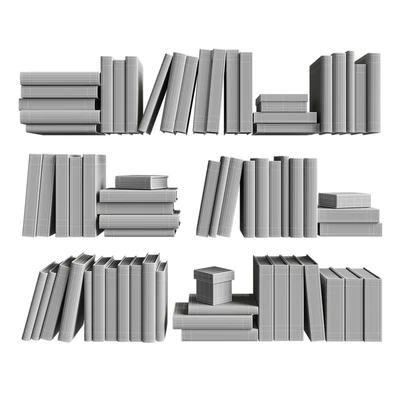 7colors monochrome books set — Ver 3