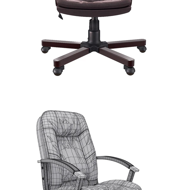 Office chair Boss Versailles Executive Chair With Cherry Wood Finish — Descargar