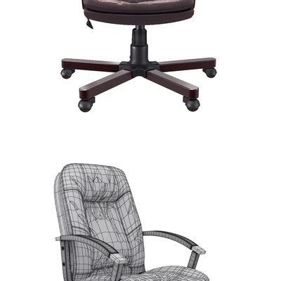 Office chair Boss Versailles Executive Chair With Cherry Wood Finish — Ver 3