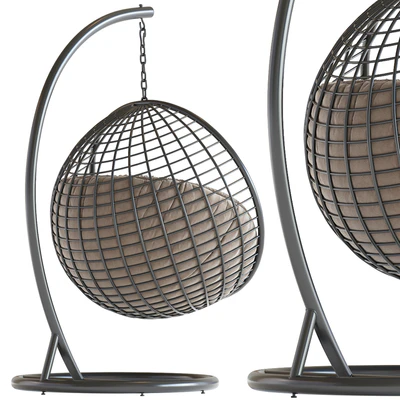 Hanging chair Cocoon De Luxe, black — Ver 4