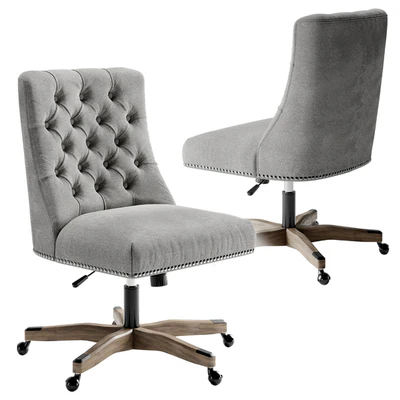 Linon Home Décor Honor Light Gray Office Chair, Grey — Вид 1