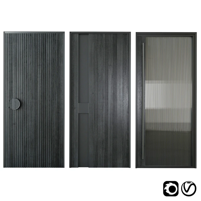 Black modern entrance door — Descargar