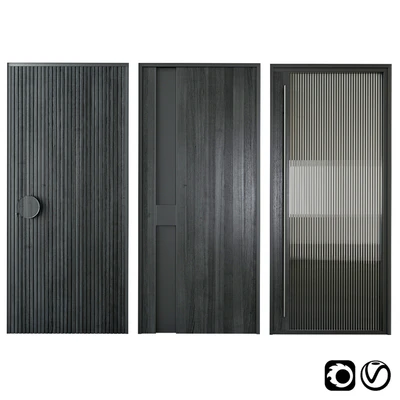 Black modern entrance door — Ver 1