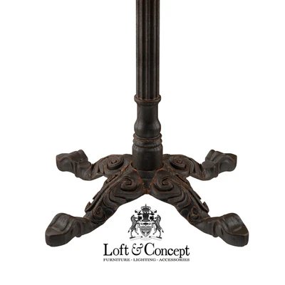 CAST IRON AND WOOD RESTAURANT TABLE SQUARE — Вид 2