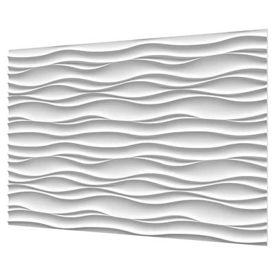 Plaster 3d panel "Wave Atlantic" — Ver 3