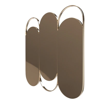 Triple mirror in brass, Alama La Redoute — Ver 2