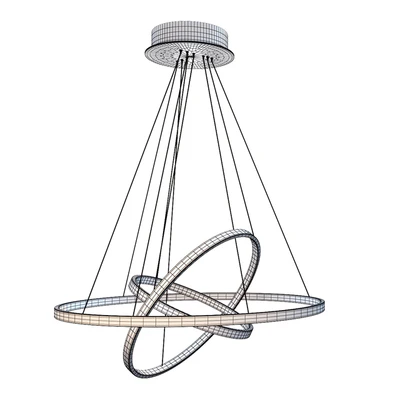 Chandelier, contemporary, hanging, rings, LED, ring — View 2
