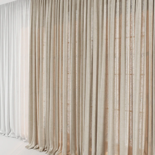 Curtains Long Linen set 02 — Descargar