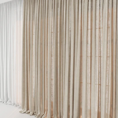 Curtains Long Linen set 02 — Ver 7