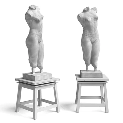 Classic woman bust with table — Вид 4