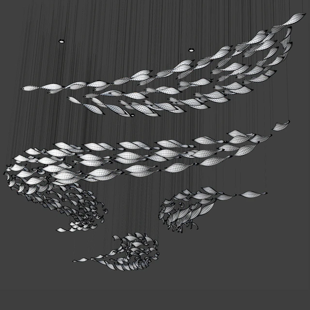 Glass Waves Chandelier (S shape) — Descargar