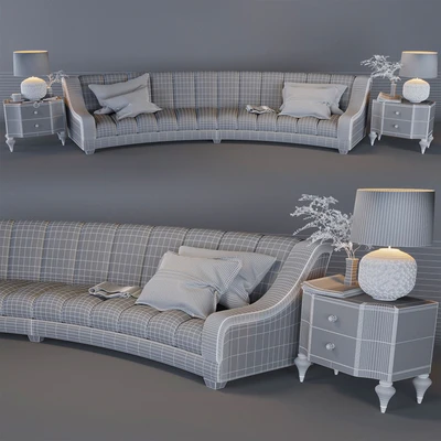 Flair Edition Contemporary Curved Sofa — Ver 3