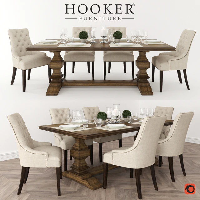 Hooker Furniture Archivist Trestle Table — Descargar