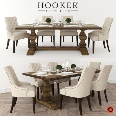 Hooker Furniture Archivist Trestle Table — Ver 1
