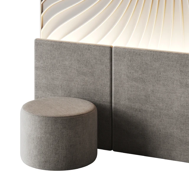 Decorative wall panel for a bedroom with a soft pattern — Descargar
