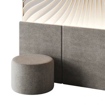 Decorative wall panel for a bedroom with a soft pattern — Ver 3