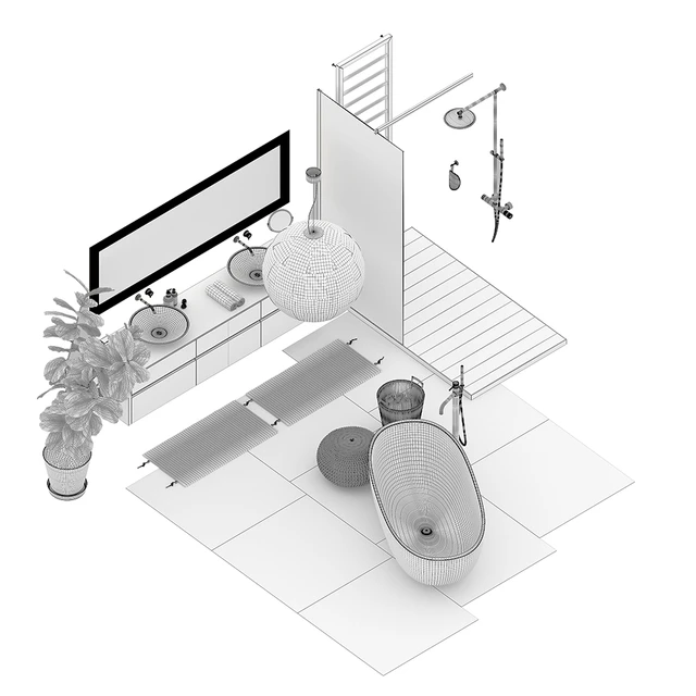 COCOON Bathroom Set (corona PBR, vray GGX) — Descargar
