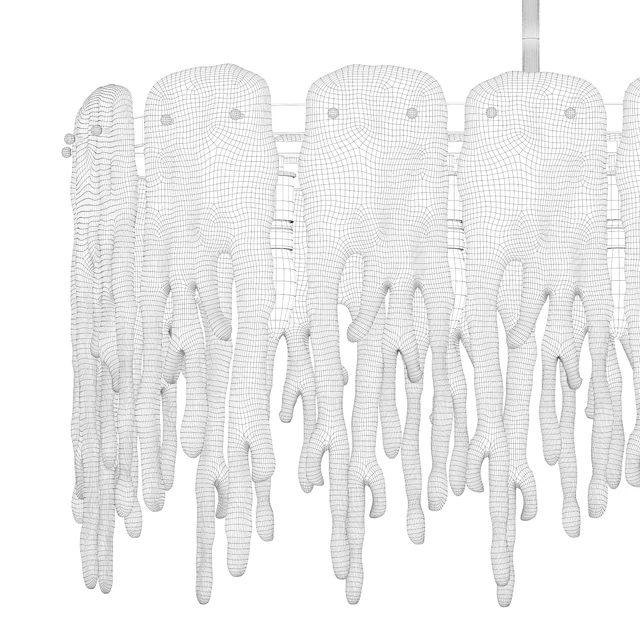Chandelier with Ice Plates Spring Long M — Скачать