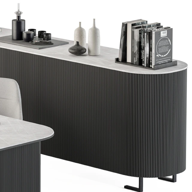 Boss Desk Black and Gray - Office Furniture 236 — Descargar