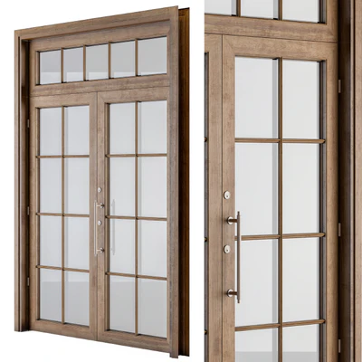 Wooden Vintage Glass Door — Вид 3