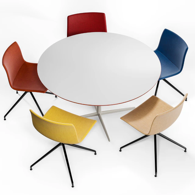 Arper Catifa 53 Trestle Swivel Eolo Table — Descargar