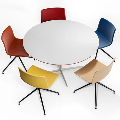Arper Catifa 53 Trestle Swivel Eolo Table — Ver 2