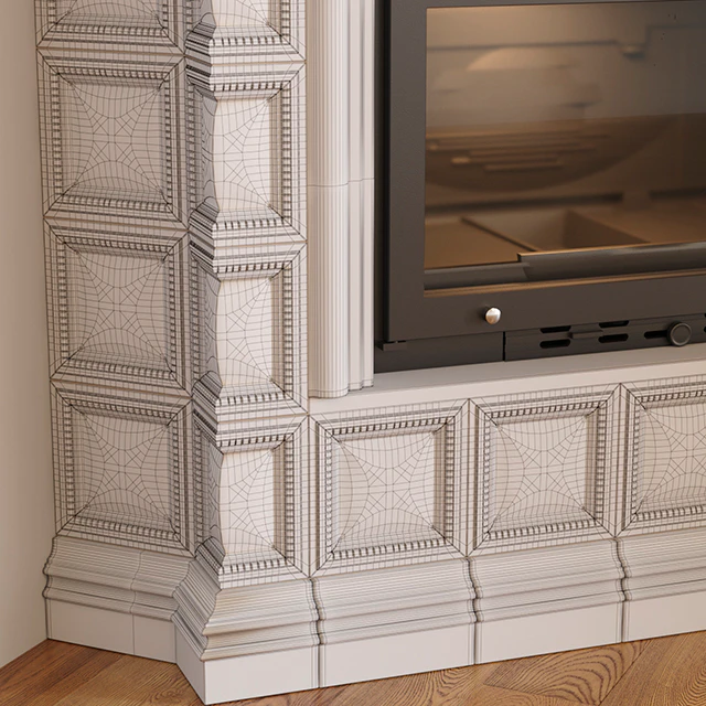 Tiled fireplace 03 — Descargar