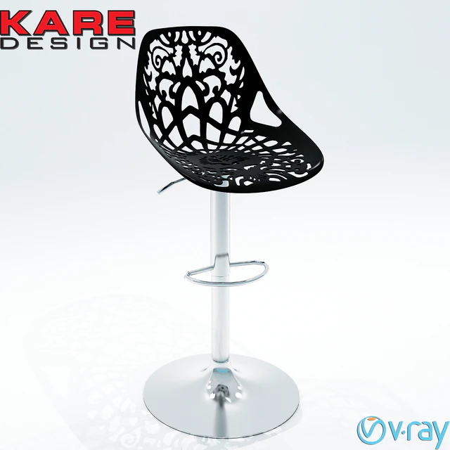 Kare Design Bar Stool Ornament black / white — Descargar