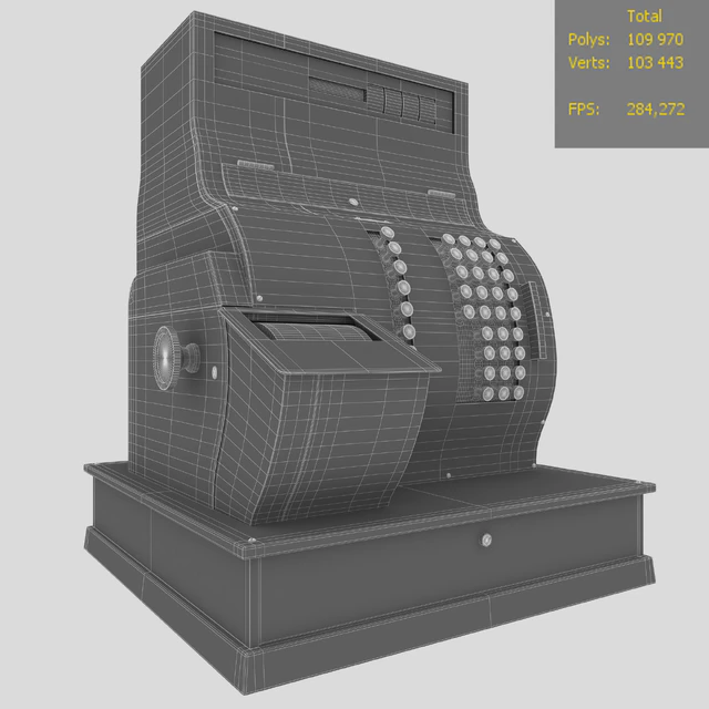 Кассовый аппарат / Antique National Cash Register Size — Скачать