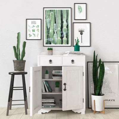 Green and white set with plants — Ver 1