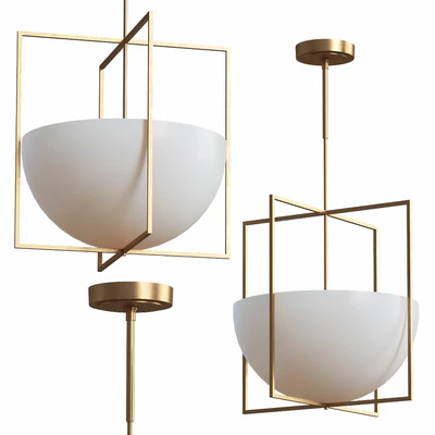 Royce 2 Light 18 inch Antique Brass Pendant Ceiling Light — Вид 1