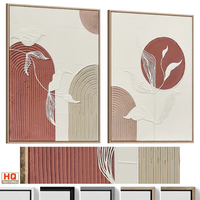 Wabi-Sabi Relief Plaster Wall Art C-916 — Вид 1